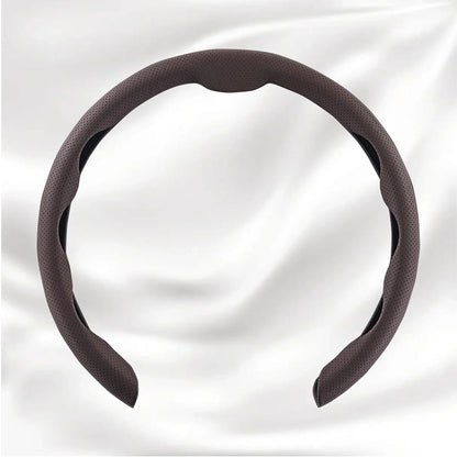 Nexi Customized Car Logo Breathable Ultra-thin 5D Leather & Carbon Car Steering Wheel Cover Universal Fit